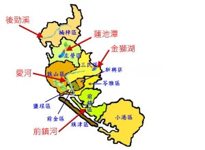 高雄市區湖泊與河川