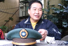 uncle Lu and his favorite tailor-made army cap