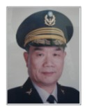 heroic portrait of Grandpa Chang as a policeman