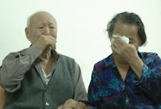 Grandpa Chen is into tears when talking at the sad points.