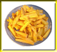 Sweet potato abounds rich dietary fiber. Fried potato is delicacies too.