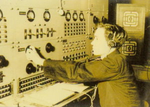 Staff member in operation in the Main Control Room. 