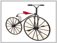 法國的米肖父子他們把這輛車冠以「自行車」的雅名，並1867年在巴黎博覽會上展出。