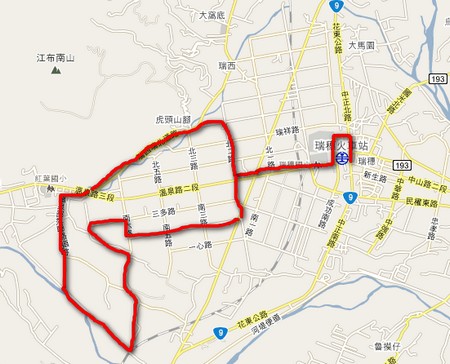 Ruisui Cycleway map