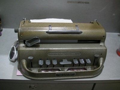 The braille typewriter Auntie Chang uses to record clients’ information has a long history.